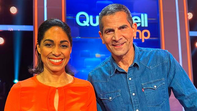 Bild: ARD/ITV Studios Team "Heute": Jana Pareigis und Mitri Sirin