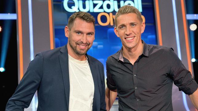 Bild: ARD/ITV Studios Team "Torjäger": Patrick Helmes und Nils Petersen.