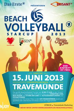 Das Plakat zum Beachvolleyball-Starcup 2013