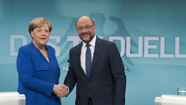 Bild: ARD TV-Duell: Merkel gegen Schulz