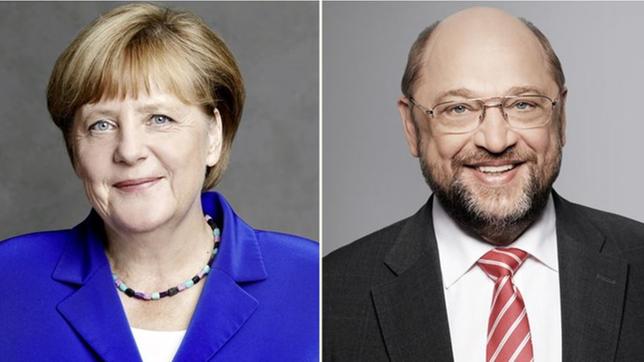 Bild: NDR Angela Merkel (CDU) und Martin Schulz (SPD)