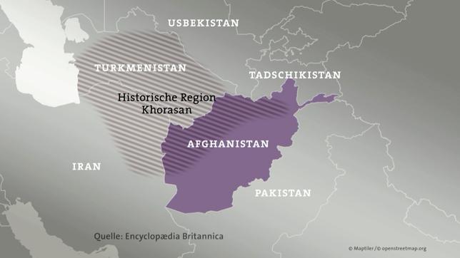 Provinz Khorasan auf einer Karte