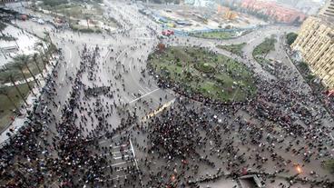 Demonstranten auf dem Tahrir-Platz