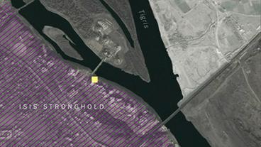 Eine Karte des Gebiets, aus dem Ali Hussein Kadhim floh