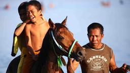 Sharul, Sharil und ihr Vater gehen morgens mit dem Pferd zum Baden an den Strand. Sharil ist bei einem Rennen einmal in vollem Galopp vom Pferd gefallen und unter die Hufe der anderen Tiere geraten. Seitdem ist der Junge halbseitig gelähmt. Sein Bruder aber ist weiterhin jeden Tag auf der Rennstrecke. 