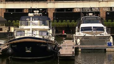 Luxus-Yachten in London. 
