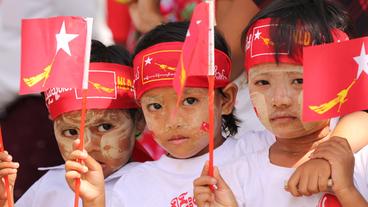 Anhänger von Aung San Suu Kyi