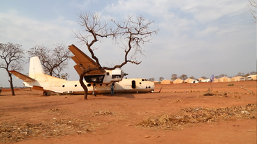 Bild: SWR Verunglücktes Flugzeug am Rand der Landebahn