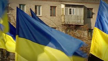 Jeden Sonntag findet in Slawyansk eine Demonstration für die Ukraine statt.