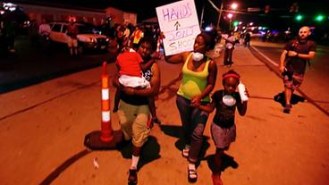 Elliot Wilson und Brooke Miller demonstrieren in Ferguson.