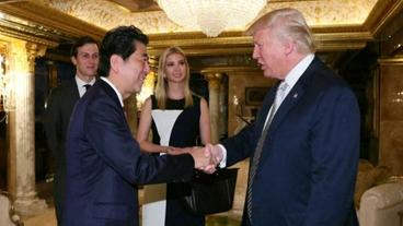 Donald Trump trifft den japanischen Premierminister