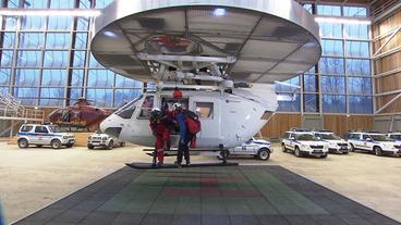 Hubschraubertraining in der Halle