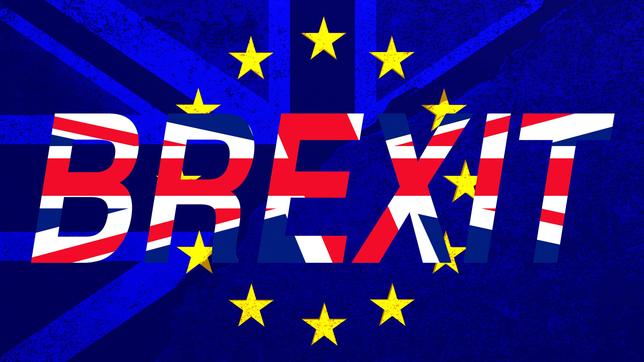 Europäische Flagge überschrieben mit BREXIT