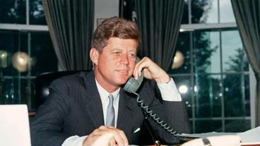 Präsident Kennedy am Telefon, 1962