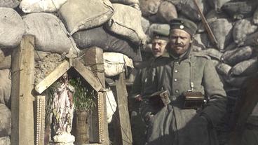 Bildquelle: SWR/LOOKSfilm/Museum Rostock Angesichts der Schrecken des Krieges wenden sich viele Soldaten der Religion zu.
