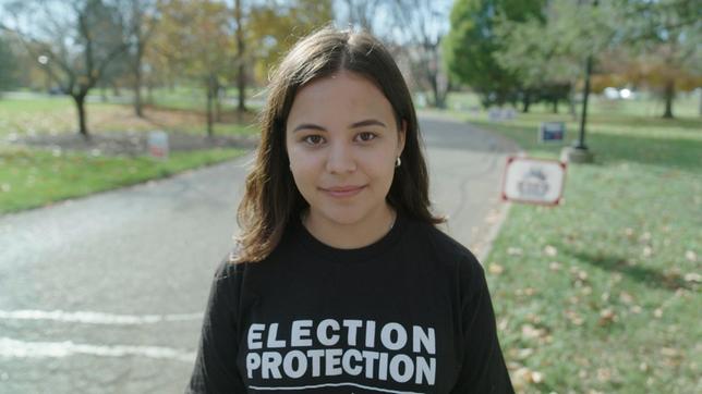 Mollie Duffy studiert in Ohio. Sie engagiert sich dafür, dass Menschen zur Wahl gehen können.