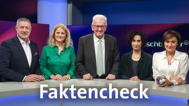 Bild: WDR/Oliver Ziebe Die Gäste (v.l.n.r.): Joachim Llambi, Kristina Dunz, Winfried Kretschmann, Sonja Zekri