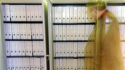 Ein Schrank mit Akten