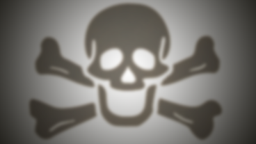 Bild: Imago/Mitteldeutscher Rundfunk Verschwommenes Gift-Symbol in Gestalt eines Totenkopfes