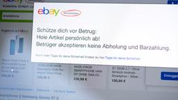 Hinweis "Schtze dich vor Betrug" auf einer Seite des Portals Ebay Kleinanzeigen.