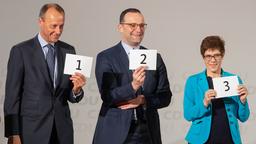 Friedrich Merz, Jens Spahn und Annegret Kramp-Karrenbauer