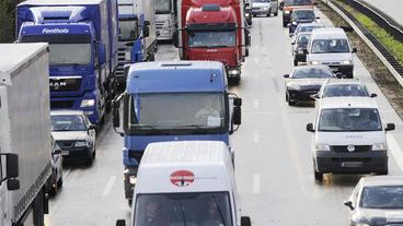 Stau auf der Autobahn