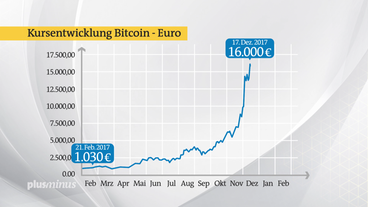 Bild: SWR Grafik: Kursentwicklung Bitcoin 2017