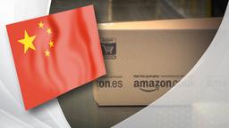 Grafik: Chinesische Flagge und Amazon-Paket