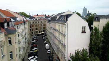 Blick in die Leipziger Gottschedstraße, in dem Viertel wuchs Ulbricht auf.