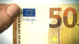 50-Euroschein in Nahaufnahme