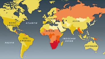 Karte Verbreitung AIDS