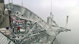 Baustelle auf dem Gipfel der Zugspitze
