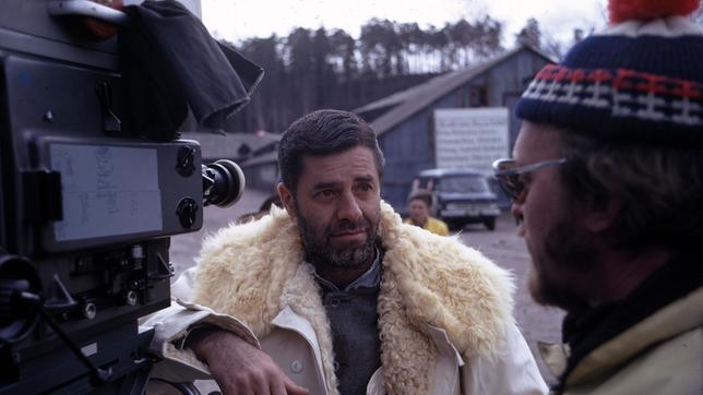 Jerry Lewis (li.) bei den Dreharbeiten zu "The Day The Clown Cried".