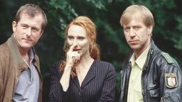 Polizeiruf-Jubiläum: Siggi Möller (Martin Lindow), Gabi Bauer (Andrea Sawatzki), Kalle Küppers (Oliver Stritzel).