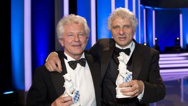 Bild: BR/Ralf Wilschewski Die Ehrenpreis-Gewinner und BR-Tatort-Kommissare Miroslav Nemec und Udo Wachtveitl (r.)