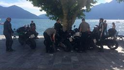 Gabalier – Die Volks-Rock'n'Roll – Dreharbeiten: Motorradgruppe am Lago Maggiore