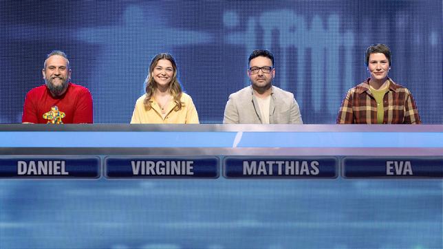 Bild: ARD/Uwe Ernst Die Kandidat:innen: Daniel Wadle, Virginie Fahrner, Matthias Kowalski und Eva Jaeger-Nilius.