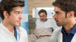 Niklas (Roy Peter Link) rügt Ben (Philipp Danne) für die "Konfrontationstherapie" an seinem Angstpatienten Theo Ortlieb (Thomas Schmuckert).