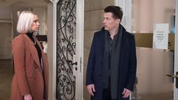 Amelie (Lara-Isabelle Rentinck) ist der Meinung, dass Gregor (Wolfram Grandezka) den Streit mit Alex schnell beilegen sollte, um dem Hotel nicht zu schaden.