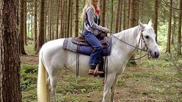 Miriam auf einem Pferd