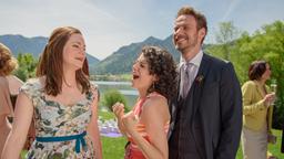 Sturm der Liebe Making-Of Hochzeit Niklas Julia 2015: Liza Tzschirner, Christian Feist und Christin Balogh