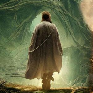 Ein gezeichneter Hobbit von Hinten