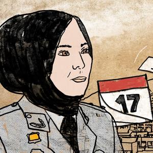 17 Tage Scheitern - wie Freiwillige in Afghanistan aushalfen. Das Podcast-Cover zeigt eine Frau mit Kopftuch, ein Flugzeug über Kabul und Kalenderblätter.