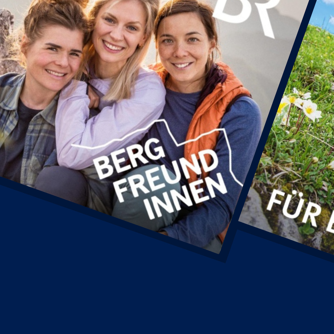 Das Podcastcover von "Die Bergfreundinnen" und "Die Bergsteiger