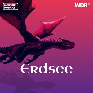 Cover des Hörspiel-Podcasts "Erdsee": Ein Drache fliegt durchs Bild