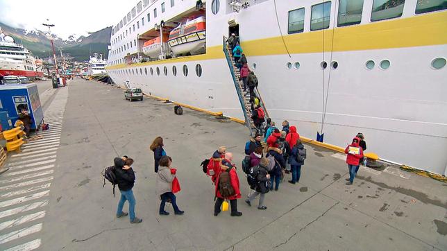 Bild: SWR Aufbruchstimmung am Hafen von Ushuaia.