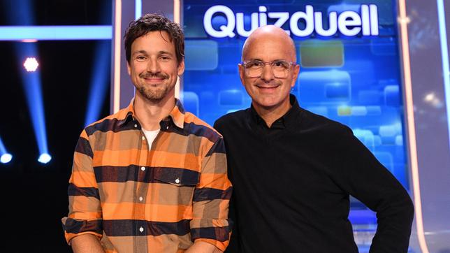 Bild: ARD/Uwe Ernst Die Kandidaten des Teams "Doppelname": Florian David Fitz und Christoph Maria Herbst, beide Schauspieler.