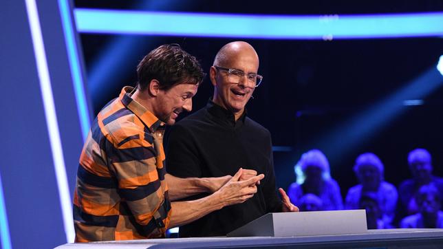 Bild: ARD/Uwe Ernst Die Kandidaten des Teams "Doppelname": Florian David Fitz und Christoph Maria Herbst, beide Schauspieler.