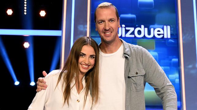 Bild: ARD/Uwe Ernst Die Kandidaten des Teams "Pomkat": Ekaterina Leonova, Tänzerin und Pascal Hens, Ex-Handballer.