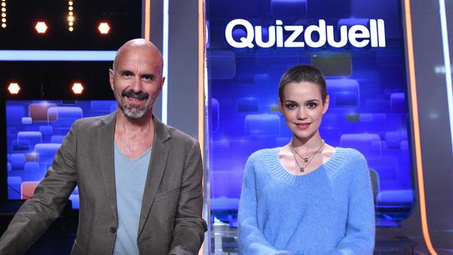 Bild: ARD/Uwe Ernst Die Kandidaten des Teams "Schauspiel": Christoph Maria Herbst, Schauspieler und Emilia Schüle Schauspielerin.